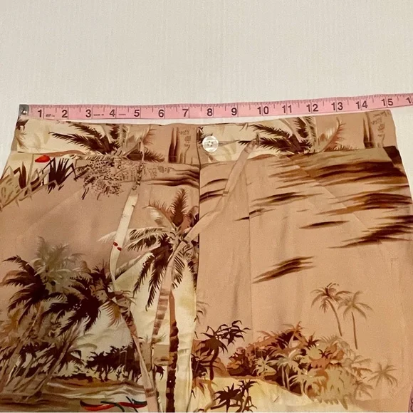 Lucky brand drawstring pants in vintage inspired island print - Picture 8 of 11